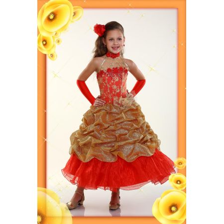 Святкове плаття Американка Посипання 1 702 червоне