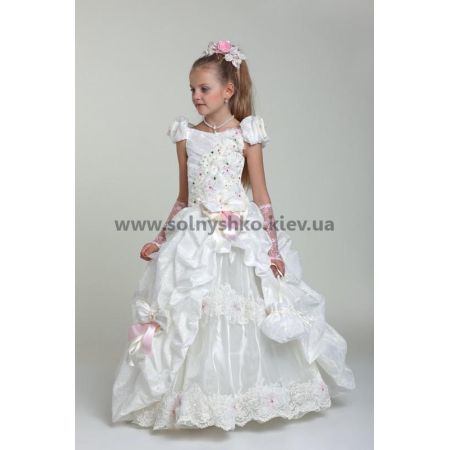 Святкове плаття для дівчинки Любаша 4704 біле