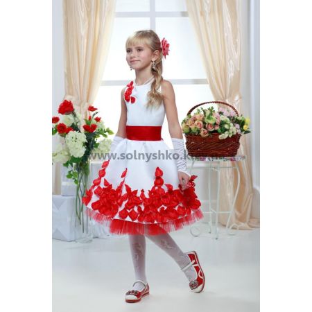 Ошатне плаття для дівчинки 6718 Пелюстки троянд