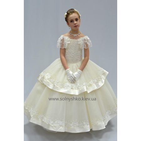 Нарядное Выпускное платье Верджиния со шлейфом