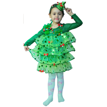 Карнавальный костюм для девочки  Елка - Елочка 9111 