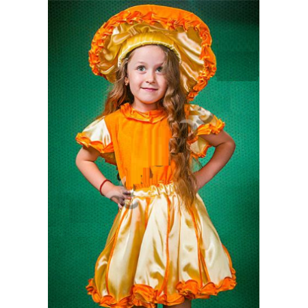 Карнавальный костюм для девочки Гриб - Лисичка №4 