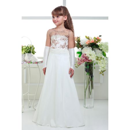 Ошатне плаття для дівчинки 8718 айвори