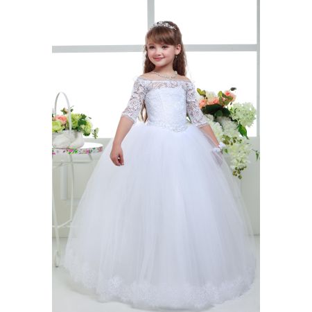 Ошатне плаття для дівчинки 8707 біле