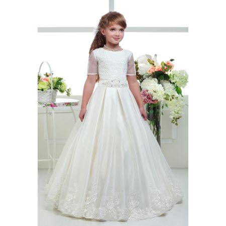 Ошатне плаття для дівчинки 8705 айвори