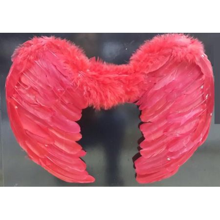 Карнавальный костюм Крылья Ангела перьевые красные