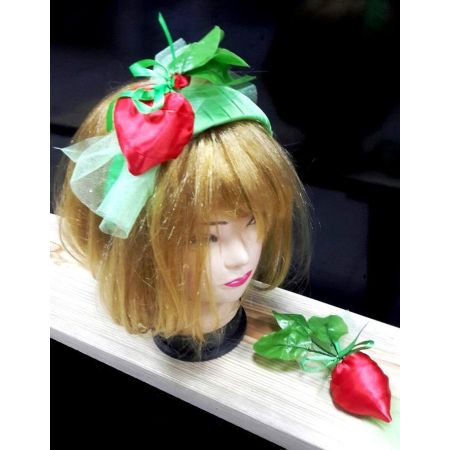 Карнавальный костюм - аксессуар Редиска (головной убор и брошь)