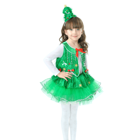 Карнавальный костюм для девочки  Елка - Елочка 2030