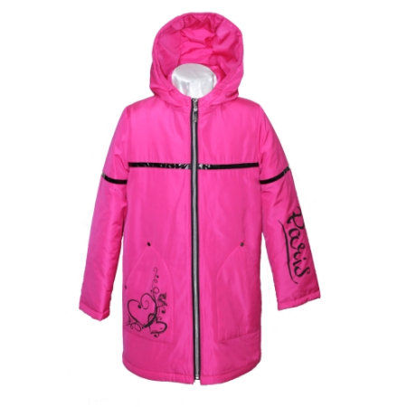 Jacket demi-season for girls Parisian raspberry