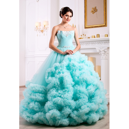 Святкове плаття - хмара дитяче 9736 м'ята