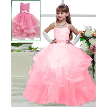 Ошатне плаття для дівчинки 8726 коралове