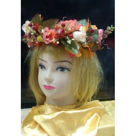 Карнавальный костюм Венок Осень, Осенние розы #6