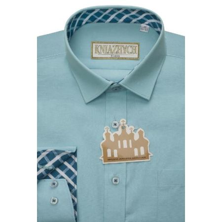 Shirt school for the boy Turquoise Aquarius / K542 Knyazhich