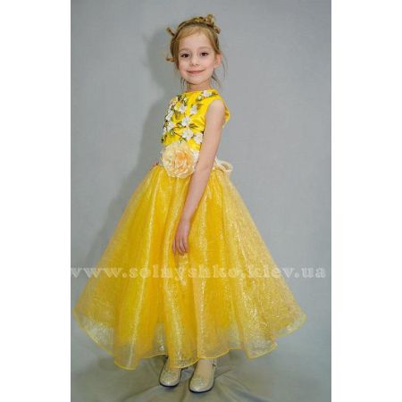 Нарядное платье Франция желтое