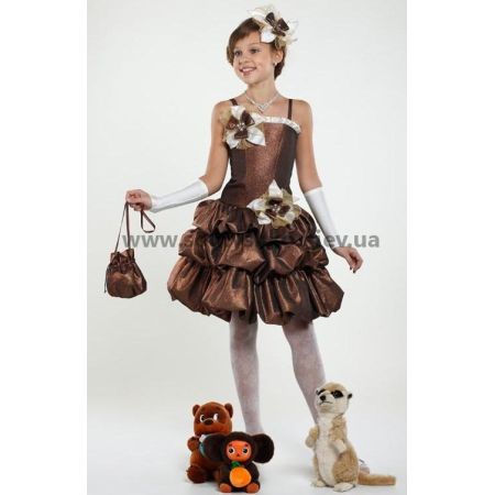 Прокат Нарядное платье для девочки Баллон шоколад 