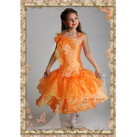 Прокат Нарядное платье для девочки Рыбка оранжевая