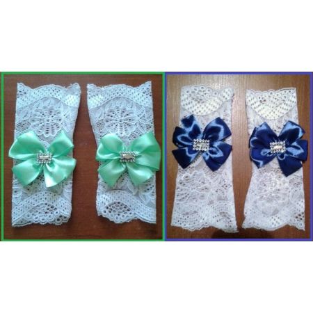 Рукавички - рукавиці дитячі Марина №1 білі + декор