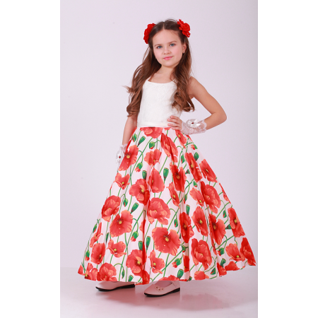 Ошатне плаття для дівчинки Червоні Маки