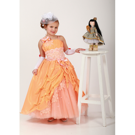 Прокат Нарядное платье для девочки Лора абрикос