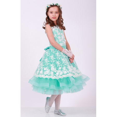 Ошатне плаття для дівчинки 9755 м'ята