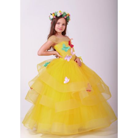 Ошатне плаття для дівчинки 9777 метелики літо