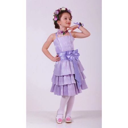 Прокат Ошатне плаття для дівчинки Гофре бузок