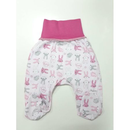 Повзунки штанці Hello Bunny 104.44/104.45/104.46/104.47 біло-рожеві