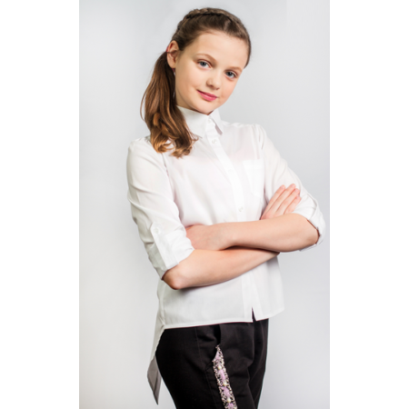 School blouse for girl Malena 00177