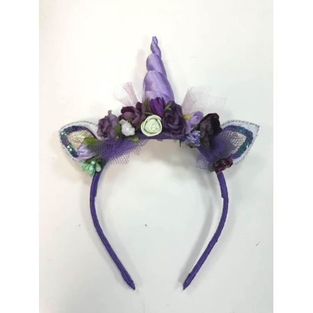 Обруч для девочки Единирог сиреневый