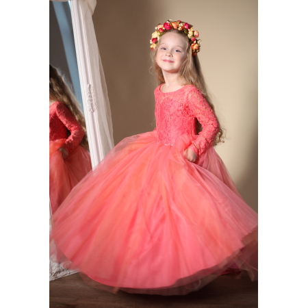 Святкове плаття для дівчинки Фаїна корал