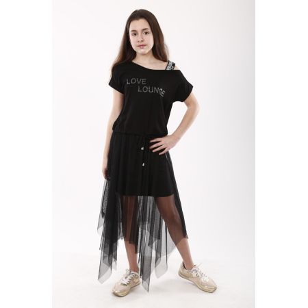 Set for the girl a skirt + a t-shirt 2100, 03 black TM Marions