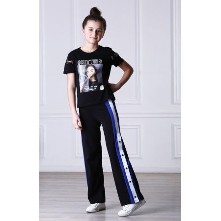 Штани для дівчинки кюлоти 6419 чорний ТМ Marions