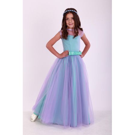 Святкове бальне плаття для дівчинки 9702 бірюзове