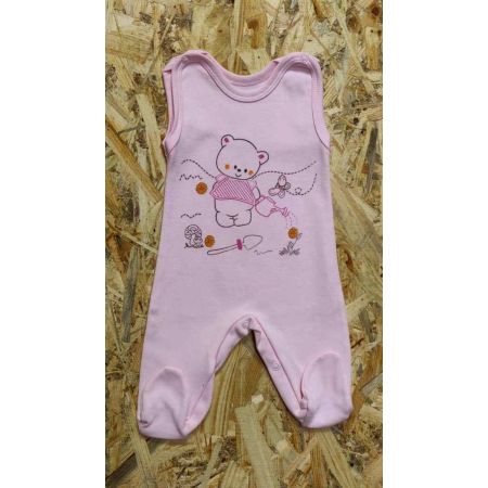 Romper suit for girls 9-034 pink