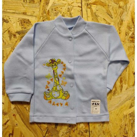 Кофточка для новонародженого Жирафик блакитна