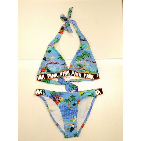 Swimsuit Palms blue 2336