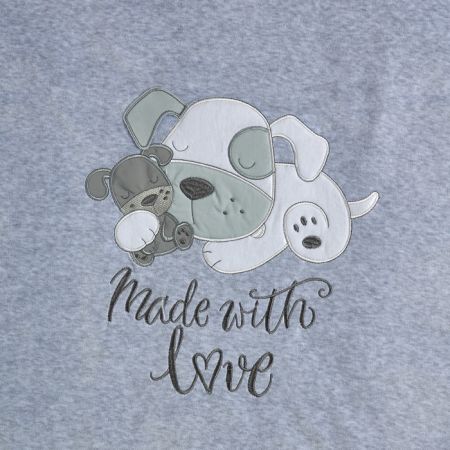 Плед ковдра утеплений 106098-01-32 велюр світло-сірий