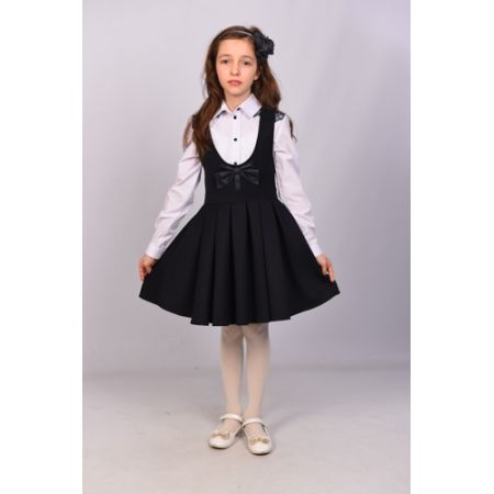 School sundress 8 blue