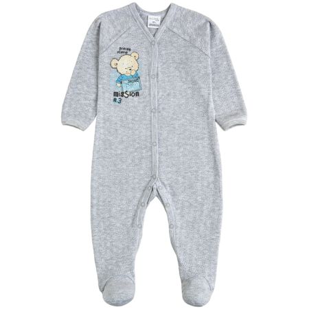 Jumpsuit man 10816-88 Secret mission gray melange openwork