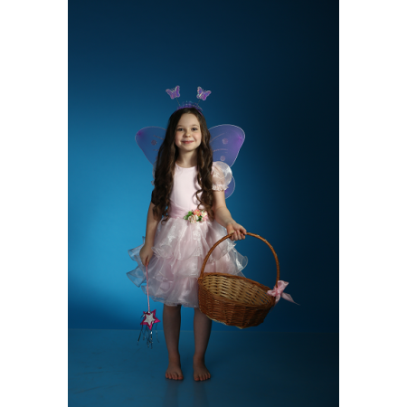 Карнавальный костюм Фея Феечка Рюша розовая Бабочка