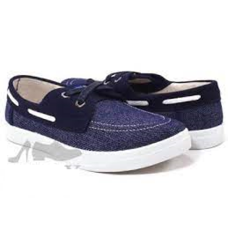 Туфлі текстильні 225-030 сині, біла підошва