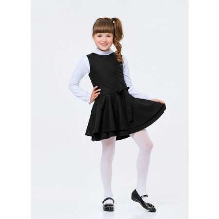 School sundress 120278 black jersey