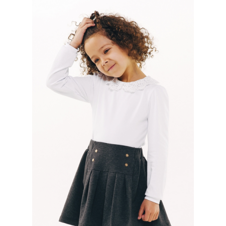 School skirt 120237/120232 dark gray melange jersey