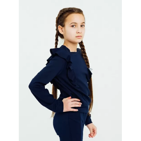 Blouse jumper - sweatshirt for girls 116397/116398 t blue