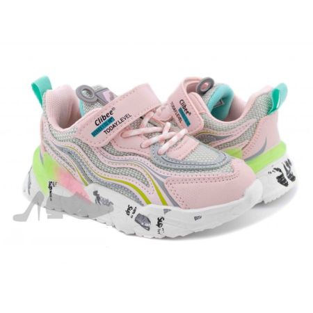 Кроссовки L-351 серо розовые