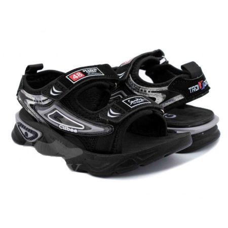 Босоніжки Z-1A чорно-сірі