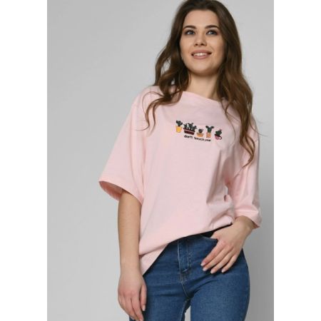 Футболка 6950 кактус рожева