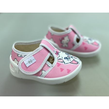 Тапочки текстильні Котик рожевий 360-529