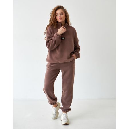 Fleece tracksuit 1058 chocolate