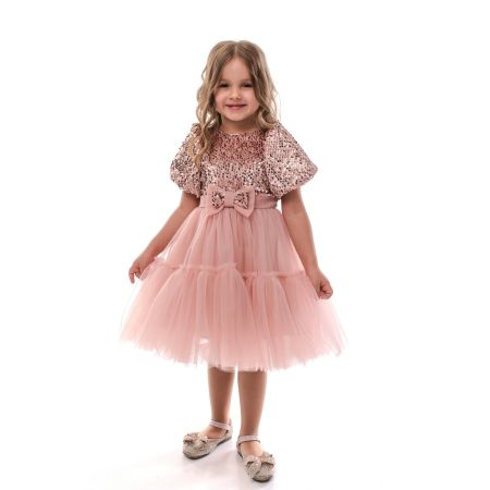 Платье нарядное пудровое Blythe